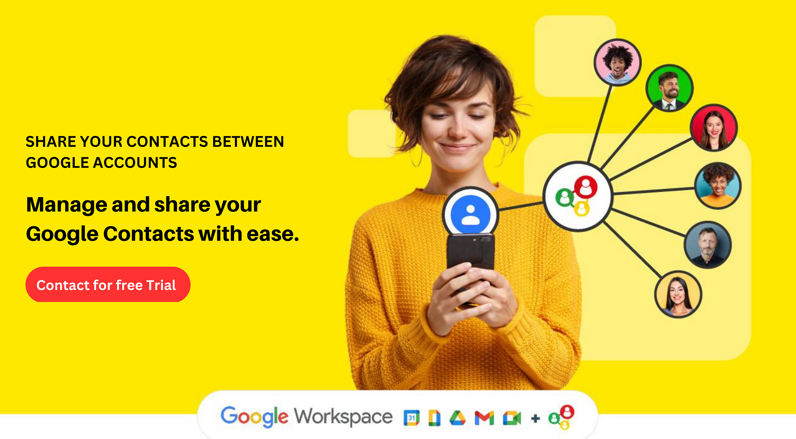 SHARE YOUR CONTACTS BETWEEN GOOGLE ACCOUNTS